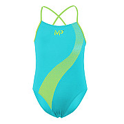 Dívčí plavky Michael Phelps LUMY Aqua First tyrkys/žlutá