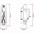 Batoh na freedivingové ploutve Cressi PIOVRA XL 112 x 30 x 30 cm