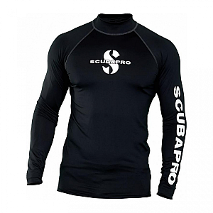 Pánské lycrové triko Scubapro RASHGUARD BLACK UPF50, dlouhý rukáv