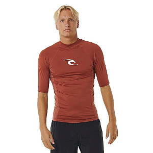 Pánské lycrové triko RIP CURL WAVES, krátký rukáv - L cihlová