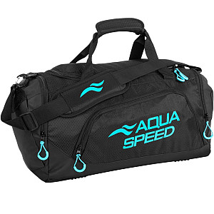 Cestovní taška Aqua Speed SPORT DUFFLE BAG S 33L - černá/tyrkys