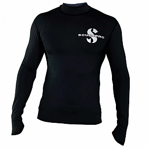 Pánské lycrové triko Scubapro RASHGUARD BLACK SWIM UPF50, dlouhý rukáv