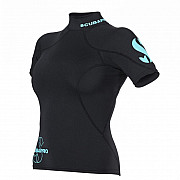 Dámské lycrové triko Scubapro T-FLEX černé, krátký rukáv - výprodej