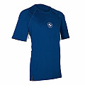 Pánské lycrové triko Aqua Lung LOOSE FIT modrá/bílá krátký rukáv