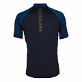 Pánské lycrové triko Aqua Lung SLIM FIT černá/modrá, krátký rukáv